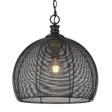 Golden 6802-M BLK - Golden Lighting Calypso 1-light 16in Pendant in Matte Black